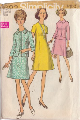 SIMPLICITY PATTERN 8692 SIZE 14  MISSES' DRESS AND JACKET