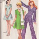 SIMPLICITY VINTAGE 1970 PATTERN 8881 SIZE 12 MINI DRESS, TUNIC, PANTS, SCARF SIMPLICITY VINTAGE 1970 PATTERN 8881 SIZE 12 MINI DRESS, TUNIC, PANTS, SCARF