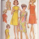 SIMPLICITY VINTAGE 1970 PATTERN 8882 SIZE 44 DRESS 3 NECKLINES