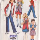 SIMPLICITY PATTERN 8897 SIZE 6 GIRL'S SKIRT, PANTS & REVERSIBLE VEST