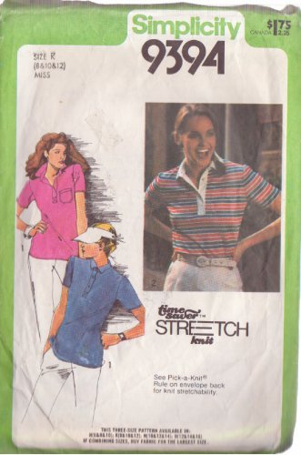 SIMPLICITY PATTERN 9394 SIZES 8-10-12  MISSES' PULLOVER TOP