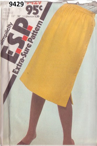 SIMPLICITY PATTERN 9429 SIZES 8-10-12 MISSES' SKIRT
