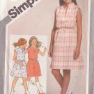 SIMPLICITY VINTAGE 1980 PATTERN 9881 SIZE 10 GIRL'S PULLOVER DRESS