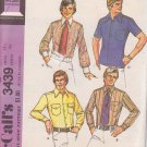 McCALL'S 3439 SIZE 40 SHIRT  15 1/2 Neck DATED 1972 Men's shirt wardrobe