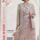 McCALL'S PATTERN 4211 SIZES 8/10/12 MISSES’ UNLINED JACKET AND DRESS UNCUT