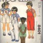 McCALL'S VINTAGE 1983 PATTERN 8401 CHILD'S SIZE 6 UNISEX SHIRT JUMPER OVERALLS