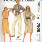 McCALL'S VINTAGE 1982 PATTERN 7908 SIZE 14 MISSES'  DRESS OR TOP