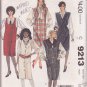 McCALL'S VINTAGE 1984 PATTERN 9213 SIZE 8 MISSES' JUMPER & TIE BELT UNCUT