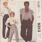 McCALL'S VINTAGE 1984 PATTERN 9313 SIZE 8 MISSES' PANTS IN 3 VERSIONS