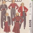 McCALL'S VINTAGE 1984 PATTERN 9319 SIZE 8 MISSES' JACKET BLOUSE SKIRT PANTS