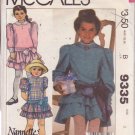 McCALL'S VINTAGE 1984 PATTERN 9335 SIZE 8 GIRLS' DRESS 3 VERSIONS McCALL'S VINTAGE 1984 PATTERN 9335 SIZE 8 GIRLS' DRESS 3 VERSIONS
