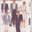 McCALL'S 1985 PATTERN 9495 SIZE 8 MISSES' JACKET TOP SKIRT PANTS SHORTS UNCUT McCALL'S 1985 PATTERN 9495 SIZE 8 MISSES' JACKET TOP SKIRT PANTS SHORTS UNCUT
