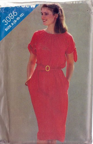 BUTTERICK 3086 PATTERN SIZE 8/10/12 MISSES' DRESS UNCUT