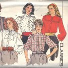 BUTTERICK PATTERN 4625 SIZE 6/8 MISSES' BLOUSE IN 5 VARIATIONS