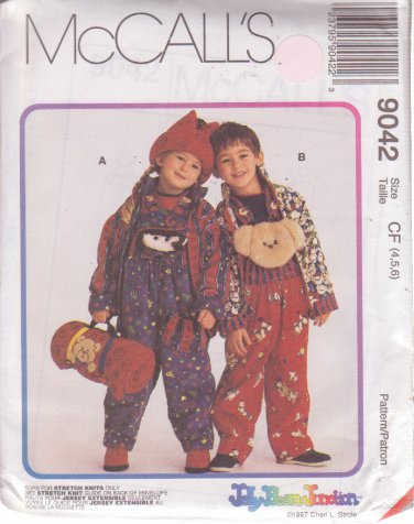 McCALL'S PATTERN 9042 DATED 1997 SIZE 4/5/6 UNISEX JACKET OVERALL TOP HAT ROLL #1
