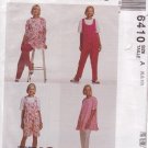 McCALL'S  PTRN 6410 SZS 6-8-10 MISSES' MATERNITY TUNIC JUMPSUIT PANTS UNCUT