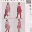 McCALL'S PATTERN 6410 SZS 8/10  MISSES' MATERNITY TUNIC JUMPSUIT 2 LGTH PANTS