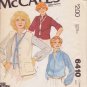 McCALL'S PATTERN 6410 SIZES 8/10  MISSES' BLOUSE & VESTS