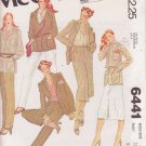 McCALL'S VINTAGE PATTERN 6441 SIZE 12 MISSES' LINED JACKET, SKIRT, PANTS UNCUT McCALL'S VINTAGE PATTERN 6441 SIZE 12 MISSES' LINED JACKET, SKIRT, PANTS UNCUT