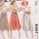 McCALL'S VINTAGE PATTERN 6467 SIZE 8/10 MISSES' SKIRT 3 VARIATIONS McCALL'S VINTAGE PATTERN 6467 SIZE 8/10 MISSES' SKIRT 3 VARIATIONS