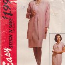 McCALL'S PATTERN 6653 SIZES 16-18-20 MISSES' UNLINED CARDIGAN AND DRESS McCALL'S PATTERN 6653 SIZES 16-18-20 MISSES' UNLINED CARDIGAN AND DRESS