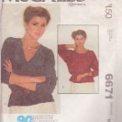 McCALL'S PATTERN 6671, DATED 1979, SIZE MEDIUM 14-16 MISSES' TOPS 2 STYLES McCALL'S PATTERN 6671, DATED 1979, SIZE MEDIUM 14-16 MISSES' TOPS 2 STYLES