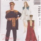 McCALL'S PATTERN 7353 SZ 8/10/12 MISSES' VEST,TOP, PANTS, SKIRT, HAT, SASH UNCUT