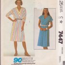McCall's PATTERN 7447 size small Misses’ one piece dress, two versions UNCUT McCall's PATTERN 7447 size small Misses’ one piece dress, two versions UNCUT