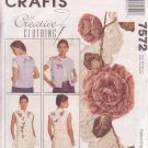 McCALL'S PATTERN 7572 SIZES S/M/L MISSES' VEST 2 LENGTHS w/FLORAL MOTIFS McCALL'S PATTERN 7572 SIZES S/M/L MISSES' VEST 2 LENGTHS w/FLORAL MOTIFS