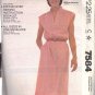McCALL'S PATTERN 7584 SIZES PETITE 6-8, SMALL 10-12 MISSES' PULLOVER DRESS
