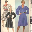 McCALL'S PATTERN 8383 SZ 10 DATED 1983 MISSES' DRESS IN THREE VERSIONS UNCUT