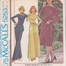 McCALL'S PATTERN 5253 SIZE 10 MISSES' DRESS OR TOP & PANTS
