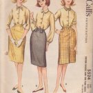McCALL'S 1960 PATTERN 5524 SIZE 10 SUB TEEN BLOUSE & 1 YD SKIRT