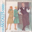 McCALL'S PATTERN 5880 SIZE 18 MISSES' UNLINED JACKET, VEST, BLOUSE, SKIRT UNCUT