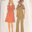 SIMPLICITY VTG 1975 PTRN 7153 SZ 10 MISSES' MATERNITY DRESS OR TOP PANTS SCARF