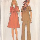 SIMPLICITY VTG 1975 PTRN 7153 SZ 6/8 MISSES' MATERNITY DRESS OR TOP PANTS SCARF FF