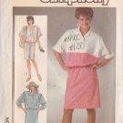 SIMPLICITY VINTAGE 1986 PATTERN 7318 SIZE 6 & 8 MISSES' BLOUSON DRESS