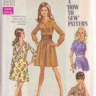 SIMPLICITY VINTAGE PATTERN 8296 SZ 9/10 YNG JR/TEEN SHIRT DRESS W/2 SKIRTS UNCUT