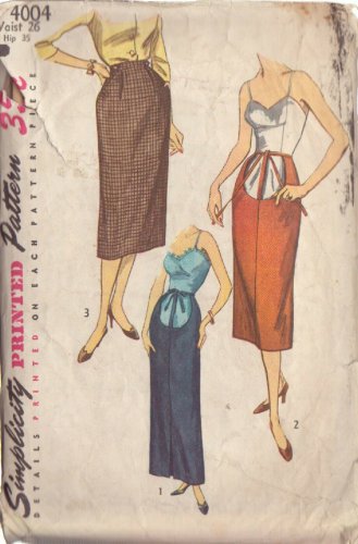 SIMPLICITY PATTERN 4004 SIZE WAIST 26 MATERNITY SKIRTS 3 STYLES