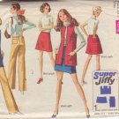 SIMPLICITY PATTERN 8411 SZ 12 MISSES MINI-SKIRT, VEST, HIP HUGGER PANTS SIMPLICITY PATTERN 8411 SZ 12 MISSES MINI-SKIRT, VEST, HIP HUGGER PANTS
