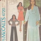 McCALL'S PATTERN 4720 SIZE 8 MISSES' DRESS OR TOP AND PANTS