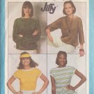 SIMPLICITY PATTERN 8088 SIZE 10/12 MISSES KNIT PULLOVER TOPS IN 3 VARIATIONS