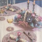 SIMPLICITY PATTERN 9692 BRAIDED PLACE MATS COASTERS BASKET NAPKIN RINGS FLOWERS