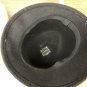 VINTAGE LADIES #96 HAT BLACK WITH 1 1/2' BLK RIBBON & FRONT 1/2 FEATHER 21 1/2"