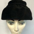 VINTAGE LADIES' BLACK VELOUR HAT 21 1/2" #148 VINTAGE LADIES' BLACK VELOUR HAT 21 1/2" #148