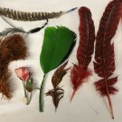 VINTAGE LADIES' MILLENRY HAT FEATHER DECORATIONS 8 PIECES #6