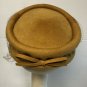 VINTAGE LADIES' GOLD FELT HAT W/PEARLS & RHINESTONE ACCENTS  21" #142