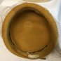 VINTAGE LADIES' GOLD FELT HAT W/PEARLS & RHINESTONE ACCENTS  21" #142