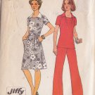 SIMPLICITY 1974 VINTAGE PATTERN 6384 SZ 12 DRESS, TOP,  PANTS