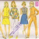 SIMPLICITY VINTAGE PATTERN 7618 SIZE 14 MISSES' PANTS 2 LTHS SKIRT BLOUSE UNCUT